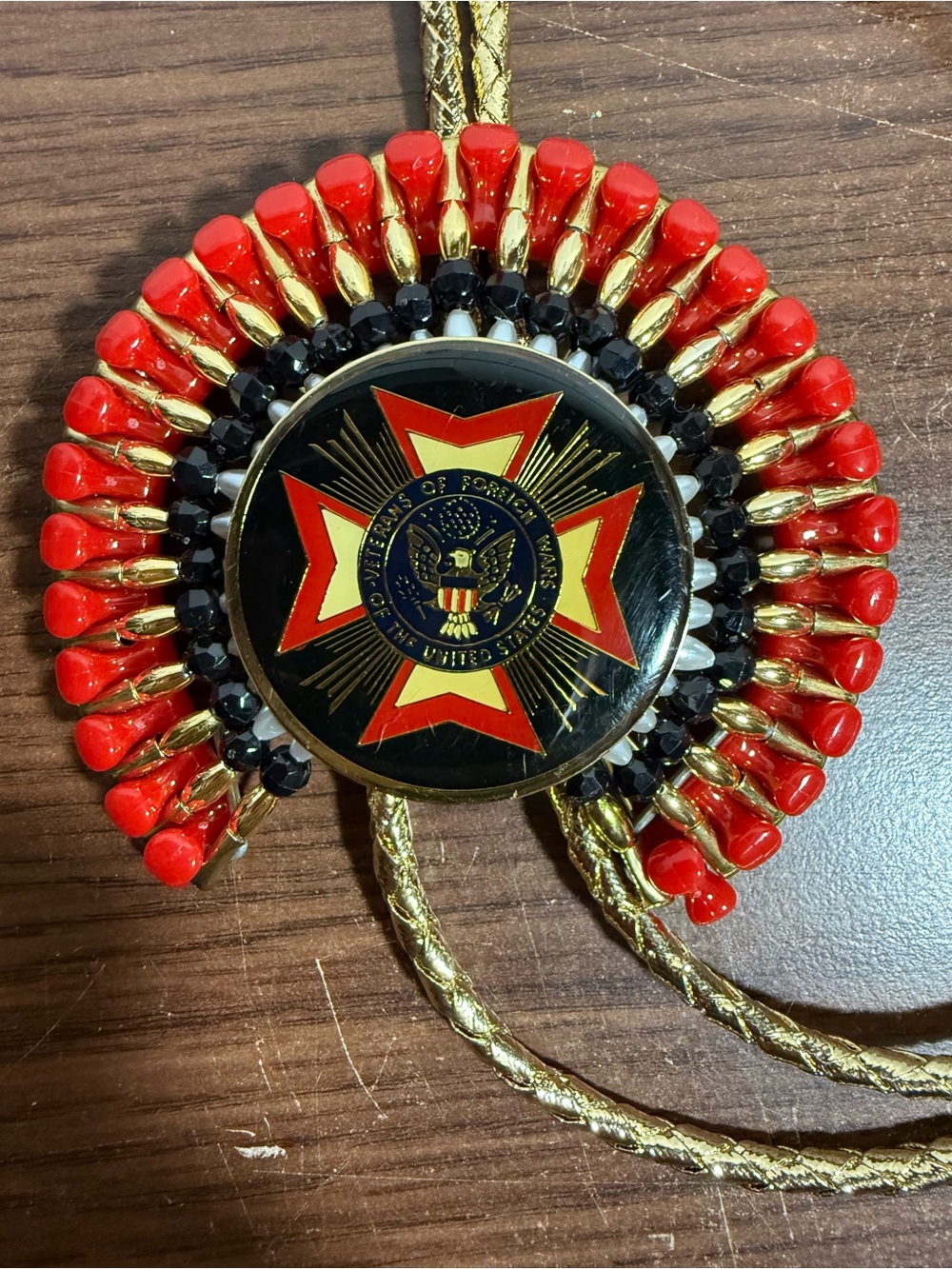 Vintage Metal VFW Bolo Tie